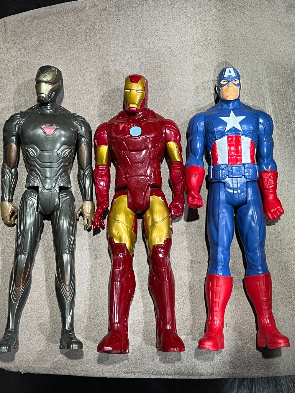 Marvel lot of 3 titans figure 12” Captain America & Ironman & War machine
